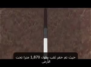 تصور لمسار التفجير العميق تحت الأرض في تجربة كانيكين، لقطة من فيديو سمارت ديزاين